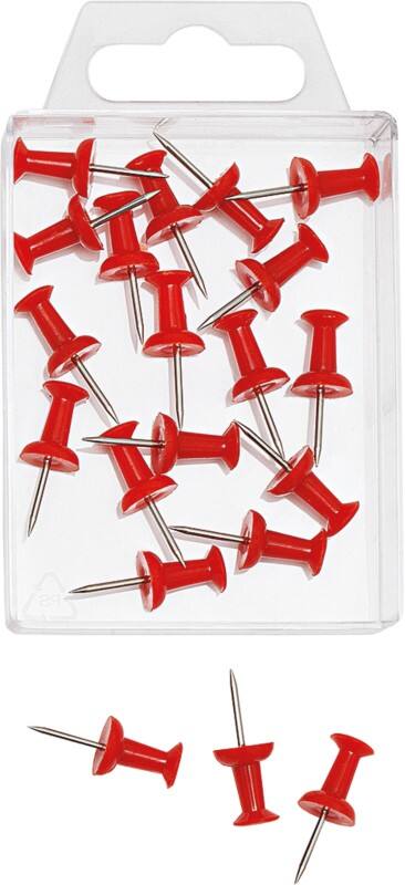 WEDO Landkaartpunaises Metaal Rood 20 stuks