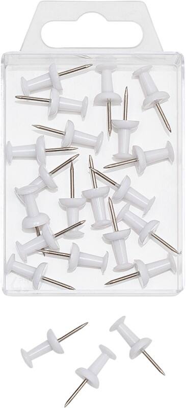 WEDO Landkaartpunaises Metaal Wit 20 stuks