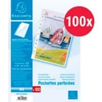 Exacompta Showtassen A4 Glad Transparant PP (Polypropeen) Boven en links 5800E Pak van 100