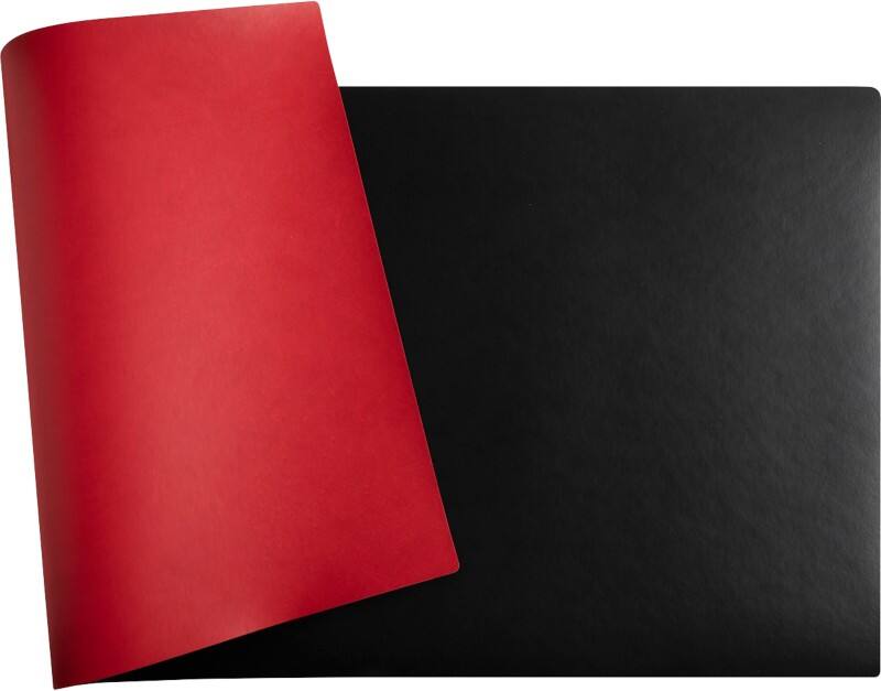 Exacompta Thuiskantoor Bureauonderlegger PU (Polyurethaan) Rood, zwart 35 x 60 cm