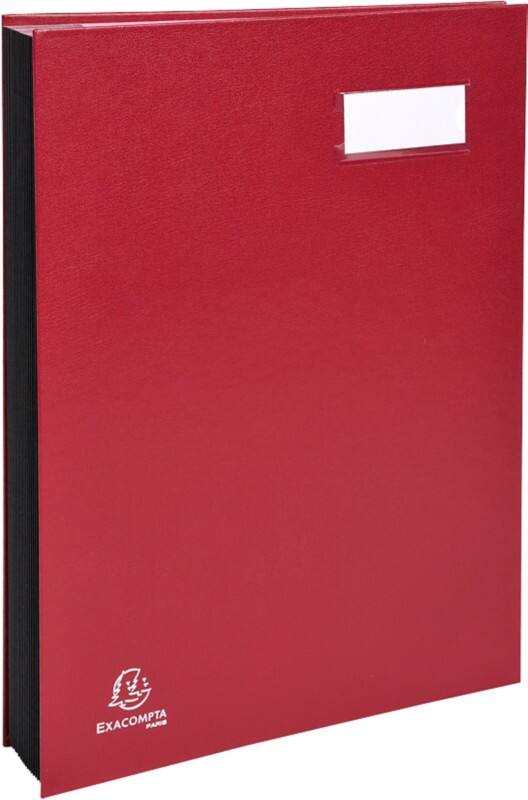 Exacompta Handtekeningenboek A4 Bordeauxrood 24124E 24 (B) x 1,7 (D) x 32,7 (H) cm