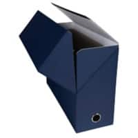 Exacompta Papier toile Archiefdoos 89427E Donkerblauw 34,5 x 12 x 26 cm Karton, Papier Pak van 5