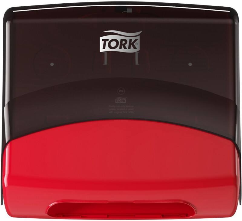 Tork W4 Kunststof Centrefeeddispenser Rood 20,6 x 42,7 x 39,4 cm 654008