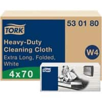 Tork W4 Premium Schoonmaakdoek Wit 35,5 x 61,5 cm Pak van 4 à 70 Vellen