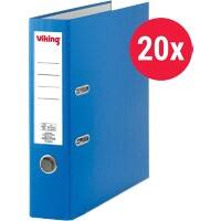 Viking Breed Ordner A4 75 mm Blauw 2 Ringen PP (Polypropeen) Mat Staand 20 Stuks