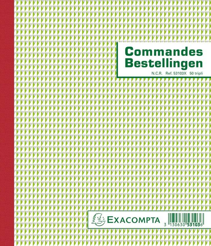 Exacompta Bestelformulieren 53103X Nederlandse/Franse tekst Triplicate Pak van 5
