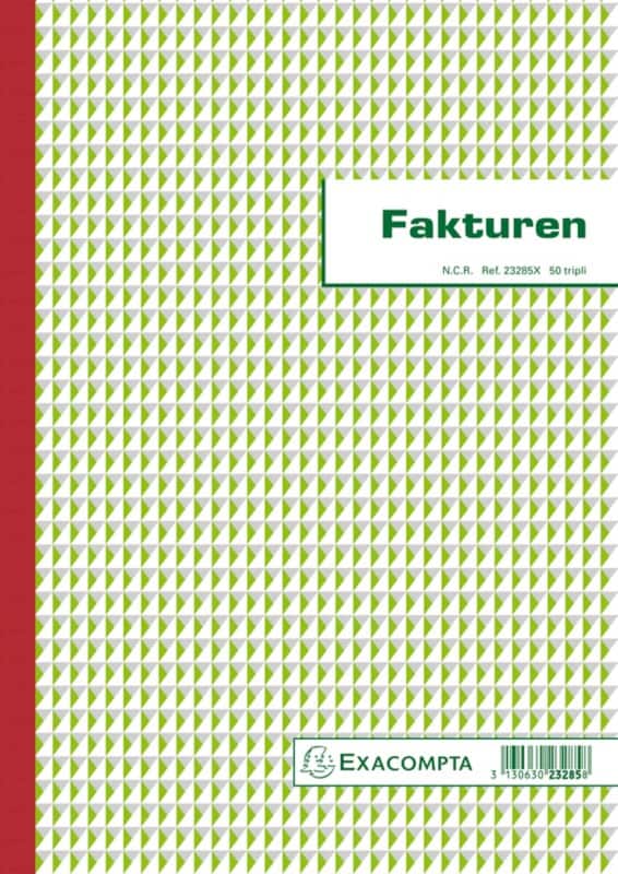 Exacompta Rekeningenblok A4 23285X Nederlandse tekst Triplicate Pak van 5