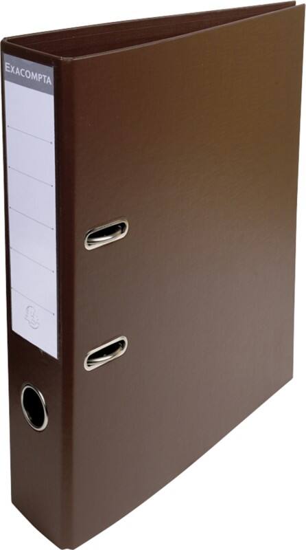 Exacompta Bright colours Breed Ordner A4 70 mm Bruin 2 Ringen 53746E Karton, PU (Polyurethaan), PVC (Polyvinylchloride) 10 Stuks