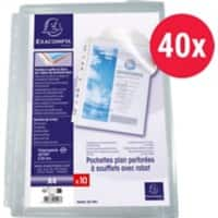 Exacompta Showtassen A4 Glad Transparant PP (Polypropeen) Lange kant 5505E Pak van 40