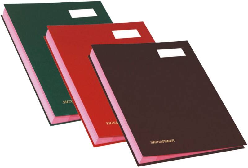 Exacompta Handtekeningenboek A4 Kleurenassortiment 22120E 24 (B) x 1,7 (D) x 32,7 (H) cm Pak van 5