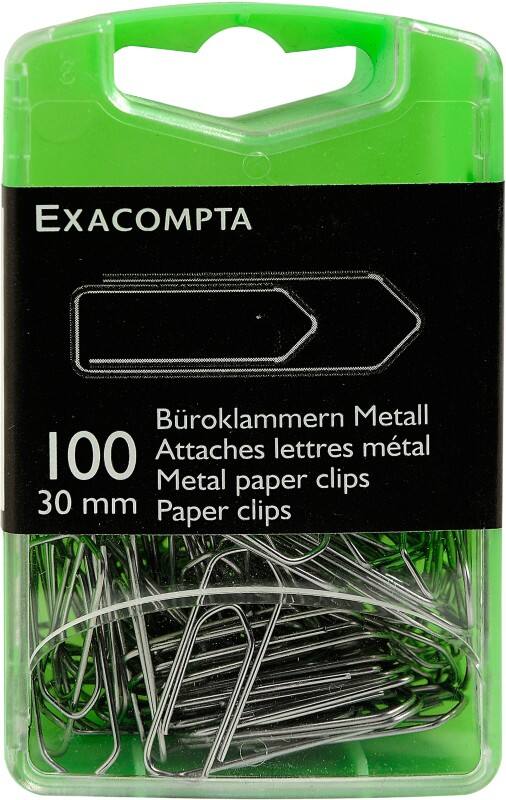 Exacompta Paperclips Zilver 14746E 5,7 (B) x 2,2 (D) x 9 (H) cm Pak van 1000
