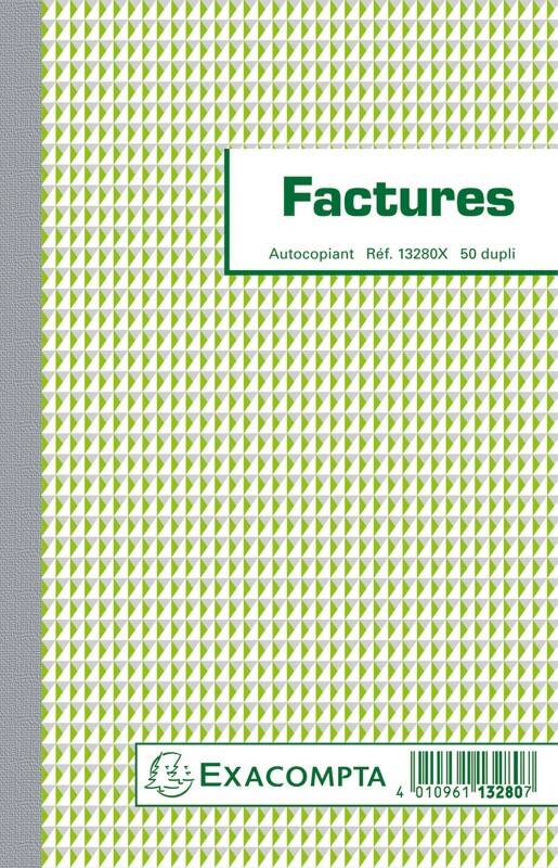 Exacompta Rekeningenblok 13280X Franse tekst Duplicate Pak van 10