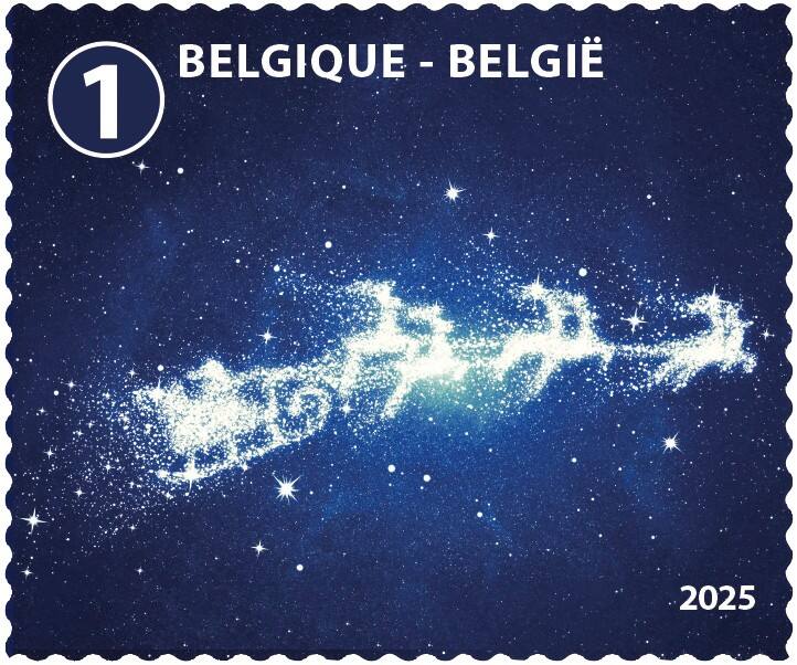 bpost 2025 kerst Postzegels Non Prior BE Zelfklevend 100 Stuks