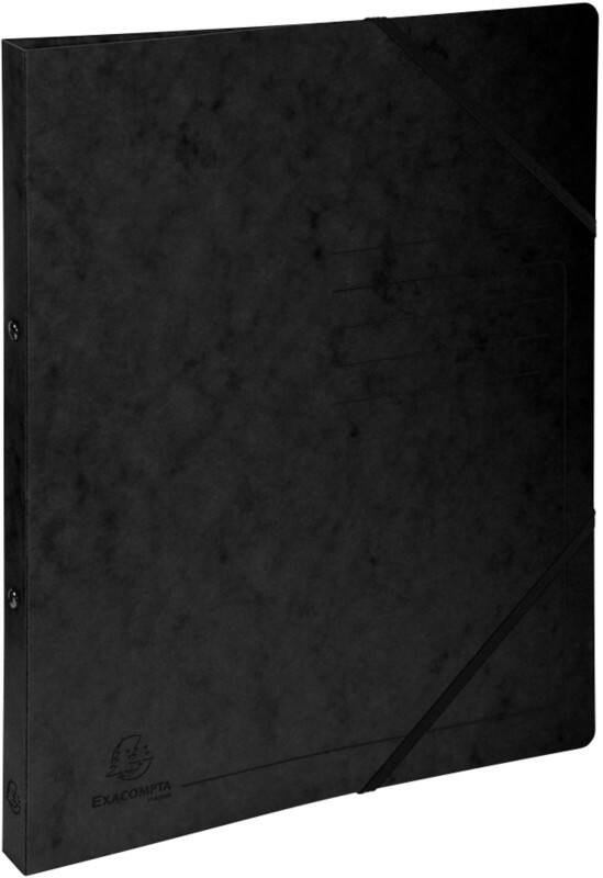 Exacompta Genuine Premium Pressboard 15 mm Ringband Gewafeld karton A4 2 Ringen Zwart 542551E 10 Stuks