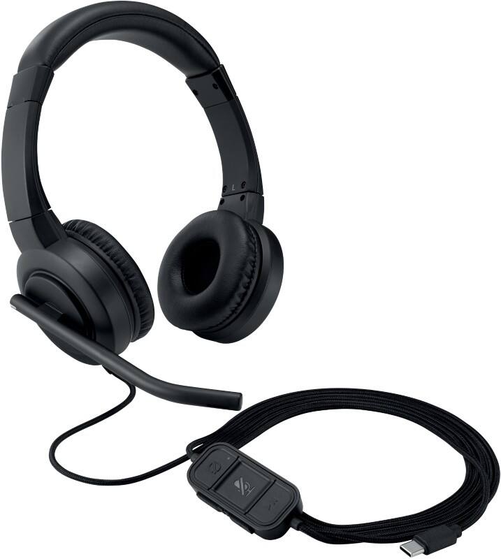 Kensington ProVC K83450WW Bedraad Headset On-ear Met microfoon Stereo Zwart