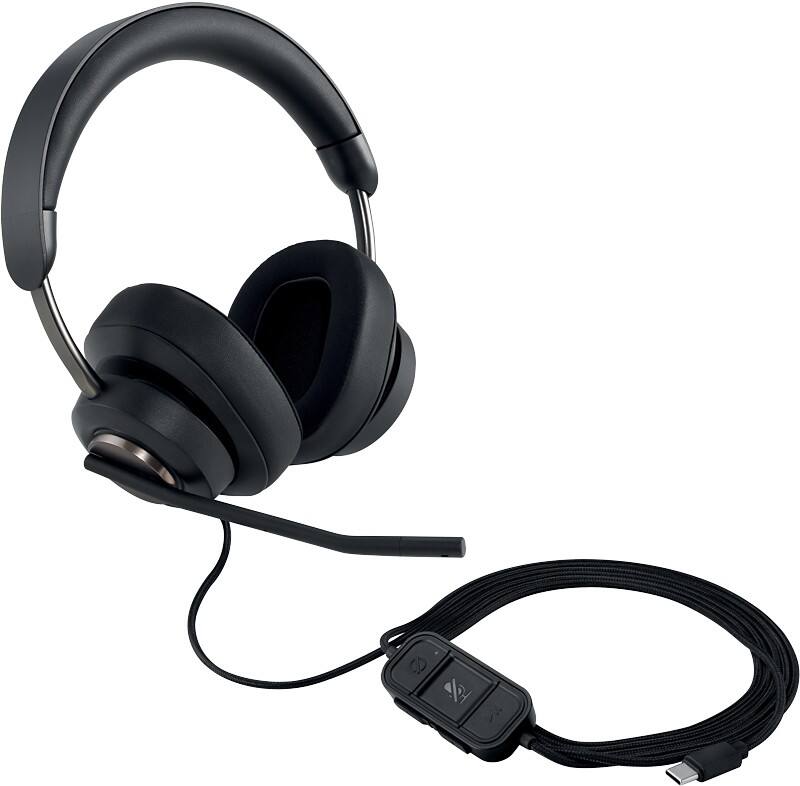 Kensington ProVC K83451WW Bedraad Headset Over het oor USB-C Passive noise-cancelling Met microfoon Stereo Zwart