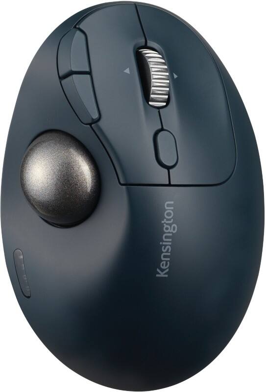 Kensington Pro Fit Ergo TB550 Draadloze trackballmuis K72196WW 51% gerecycled plastic 4D-scrollring Rechtshandige gebruikers Bluetooth/USB-A Nano-ontvanger Zwart