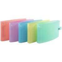 Exacompta Chromaline Pastel 30 mm Ringband PP (Polypropeen) 2 ringen Assortiment 52170E 10 Stuks