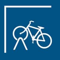 Djois Veiligheidsbord Pictogram Fietsenrek Klevend, schroeven PP (Polypropeen) 10 x 0,14 cm 3 Stuks