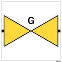 Djois Veiligheidsbord Pictogram Gasaansluiting Klevend, schroeven PP (Polypropeen) 20 x 0,14 cm 3 Stuks