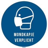 Djois Veiligheidsbord Mondkapje verplicht Klevend, schroeven PP (Polypropeen) 20 x 0,14 cm 3 Stuks