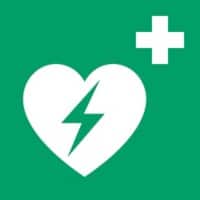 Djois Veiligheidsbord AED Zelfklevend, schroeven PP (Polypropeen) 20 x 0,14 cm 3 Stuks