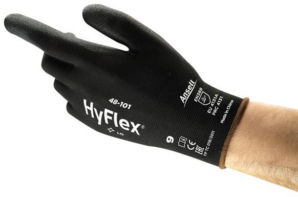 Ansell HyFlex Mechanical Protection Handschoenen PU (Polyurethaan) Maat 6 Zwart 12 Paar