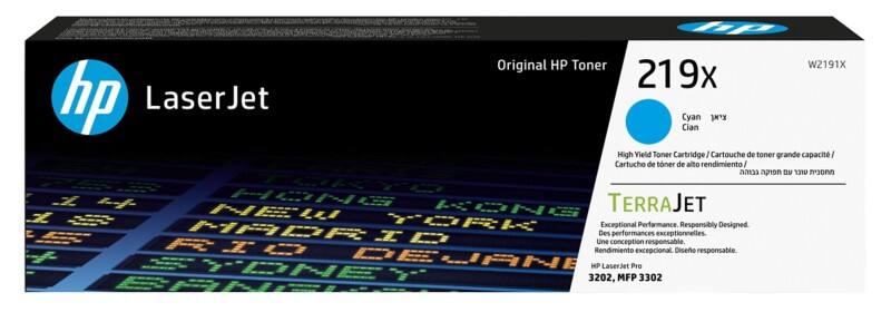 HP 219X Origineel Tonercartridge W2191X Cyaan