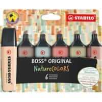 STABILO BOSS ORIGINAL Tekstmarker Kleurenassortiment Brede beitelpunt 2 - 5 mm 6 stuks