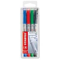 STABILO universal OHP-marker Fjne viltstift Kleurenassortiment Pak van 4