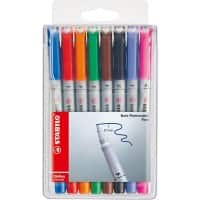 STABILO universal OHP-marker Fjne viltstift Kleurenassortiment Niet-permanent Pak van 8