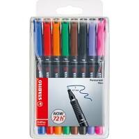 STABILO universal OHP-marker Fjne viltstift Kleurenassortiment Pak van 8