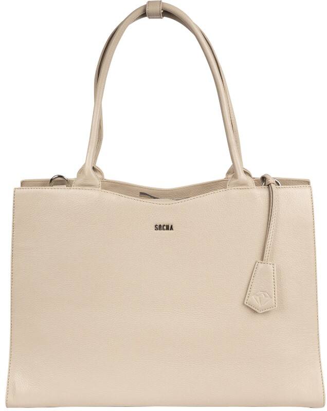 SOCHA Laptoptas 440 x 310 cm Leer Vanille