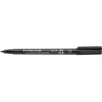 STAEDTLER Lumocolor Overheadmarker 97% gerecycled Medium Ronde punt 1 mm Zwart Navulbaar 10 Stuks