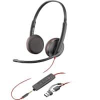 poly Bedraad Headset Over het hoofd USB-C Met microfoon Stereo 8X229A6 Zwart