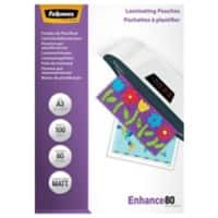 Fellowes Enhance Lamineerhoezen A3 Niet zelfklevend Mat 80 micron (2x80) Transparant Pak van 100