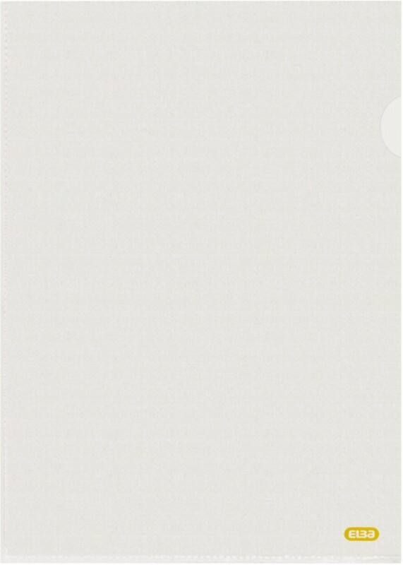 ELBA Protect. & Presenta. L-map A4 Transparant PE (Polyetheen) 100 micron 0 Gaten 100 Stuks