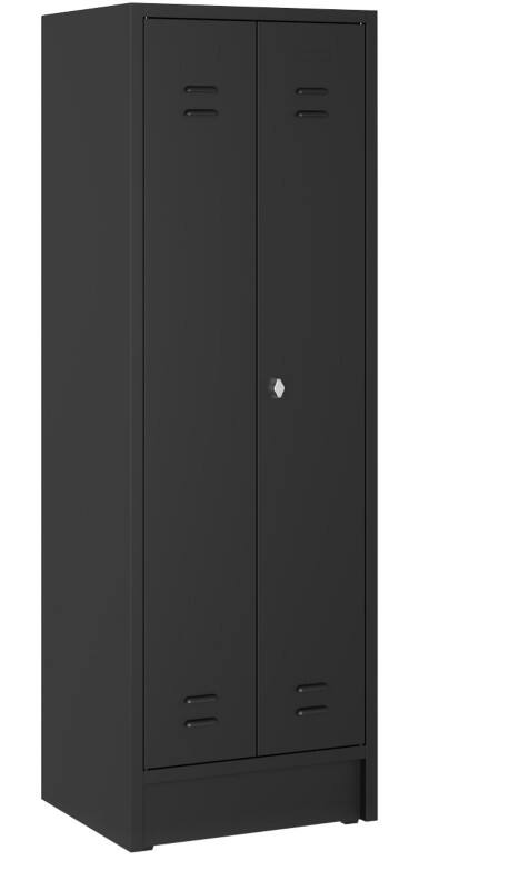 Ceha Garderobekast Staal 2 deuren 600 x 500 x 1.800 mm Zwart