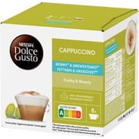 NESCAFÉ Dolce Gusto Skinny & Unsweetened Koffiecups Cappuccino Gemalen gebrande koffie en magere melkpoeder 16 Stuks à 10.10 g