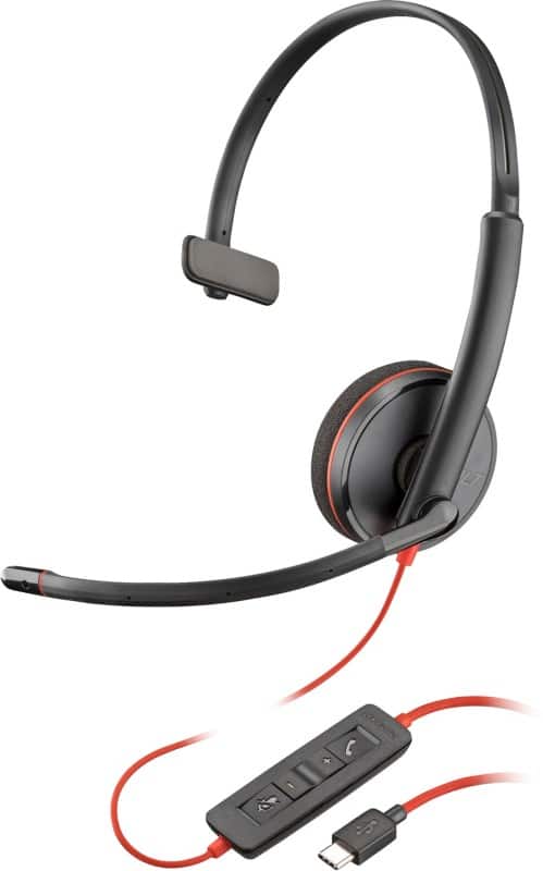 HP Poly Blackwire Headset Hoofd Ja Mono C3210 Zwart