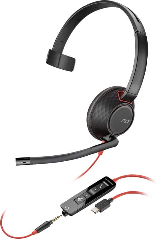 HP Poly Blackwire Headset Hoofd Ja Stereo C5210 Zwart