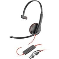 HP Poly Blackwire Headset Over het hoofd Mono 3210 Zwart