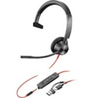 HP Poly Blackwire Headset Over het hoofd Stereo 3315-M Zwart