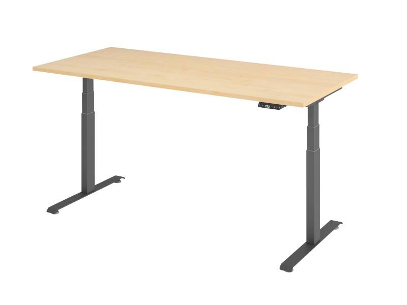 Hammerbacher Rechthoekig Zit-sta-bureau 1.800 x 800 x 1.295 x 645 - 1.295 Hout, Metaal Lichtgrijs