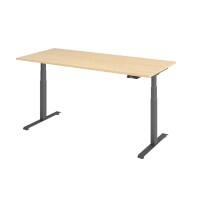 Hammerbacher Rechthoekig Zit-sta-bureau 1.800 x 800 x 1.295 x 645 - 1.295 Hout, Metaal Lichtgrijs