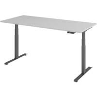 Hammerbacher Rechthoekig Zit-sta-bureau 1.600 x 800 x 1.295 x 645 - 1.295 Hout, Metaal Lichtgrijs