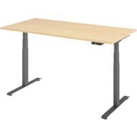 Hammerbacher Rechthoekig Zit-sta-bureau 1.600 x 800 x 1.295 x 645 - 1.295 Hout, Metaal Bruin