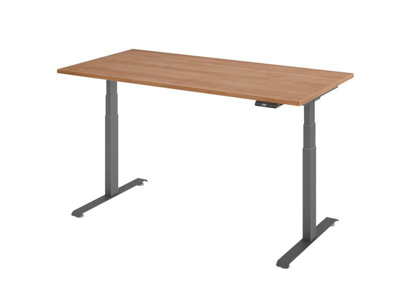 Hammerbacher Rechthoekig Zit-sta-bureau 1.600 x 800 x 1.295 x 645 - 1.295 Hout, Metaal Bruin