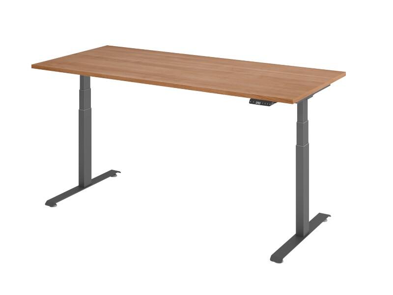 Hammerbacher Rechthoekig Zit-sta-bureau 1.800 x 800 x 1.295 x 645 - 1.295 Hout, Metaal Bruin