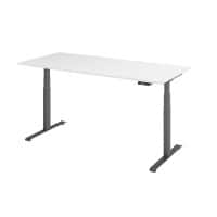 Hammerbacher Rechthoekig Zit-sta-bureau 1.800 x 800 x 1.295 x 645 - 1.295 Hout, Metaal Wit
